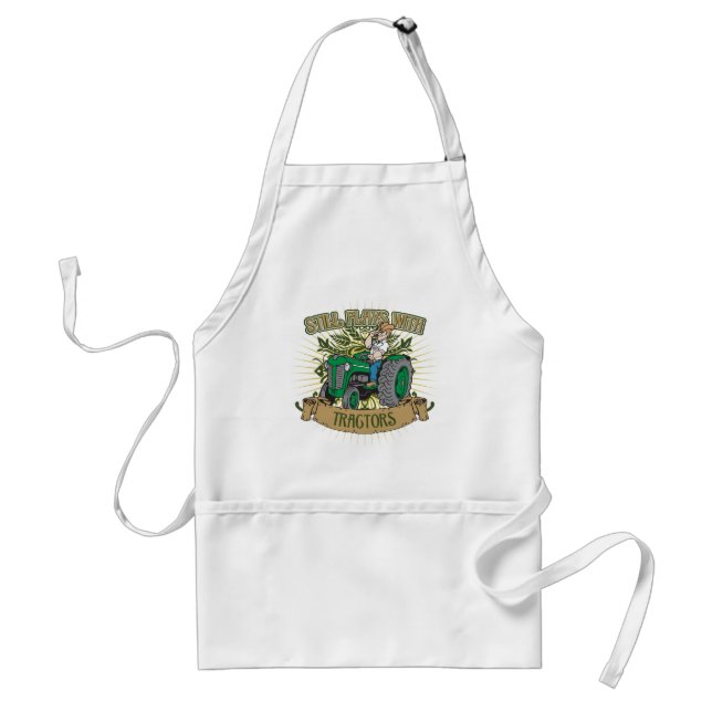 Still Plays With Green Tractors Standard Apron (Front)