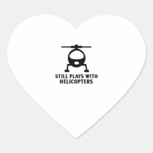 Still plays with helicopters heart sticker