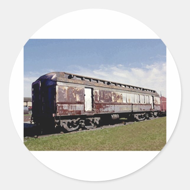 Still Plays With Trains Classic Round Sticker (Front)
