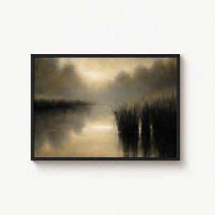 Still Pond at Dawn Wall Art Poster