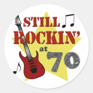 Still Rockin' At 70 Classic Round Sticker