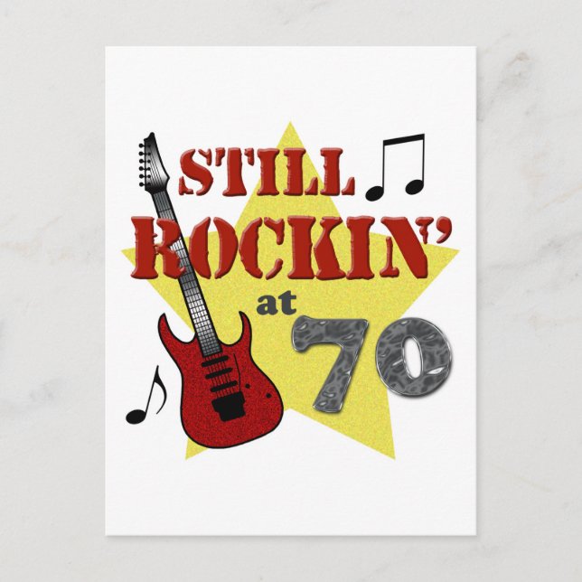 Still Rockin' At 70 Postcard (Front)