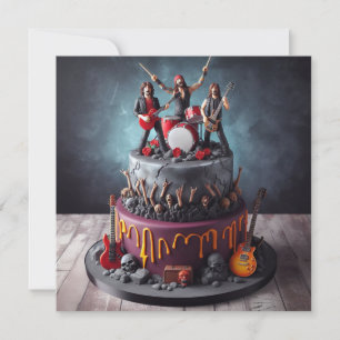 STILL ROCKING, Fun Old Adult Birthday Celebration Invitation