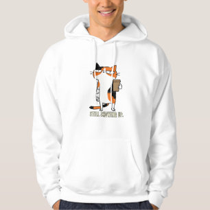 Still Showing Up Grumpy Calico Cat Design Hoodie