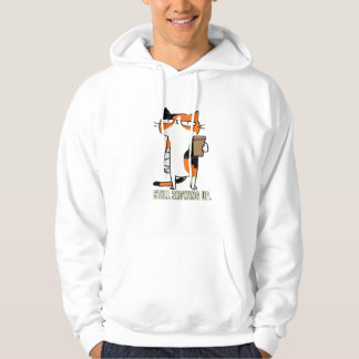 Still Showing Up Grumpy Calico Cat Design Hoodie