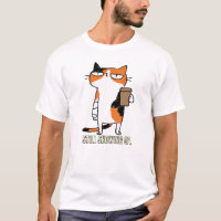 Still Showing Up Grumpy Calico Cat Design