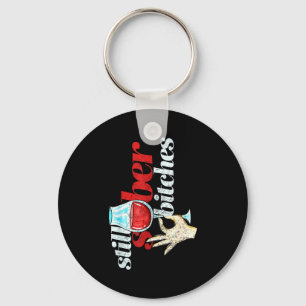 Still Sober Es _ Funny Sobriety Celebration Gift Key Ring