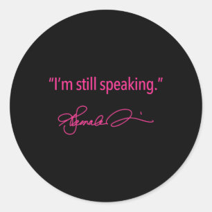 Still Speaking - Kamala (fuschia) 1 Classic Round Sticker