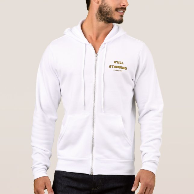 STILL STANDING Men's Full-Zip Hoodie (Front)