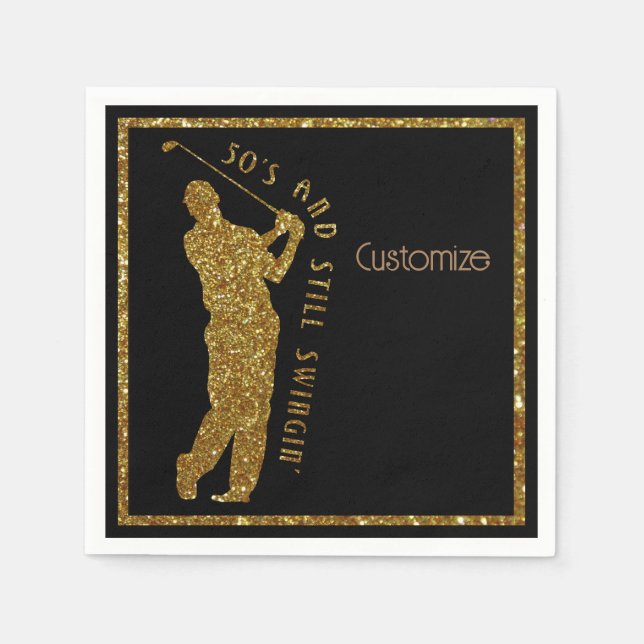 Still Swingin' Golfers 50 To 59 Napkin (Front)