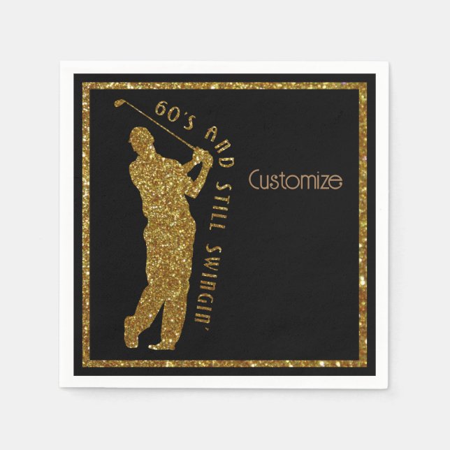 Still Swingin' Golfers 60 To 69 Napkin (Front)