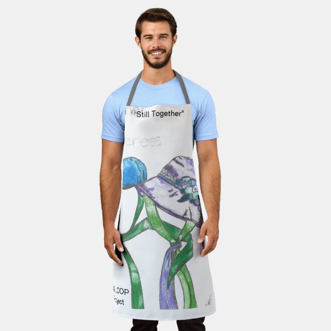 "Still Together". green awareness ribbon's Apron (Worn)