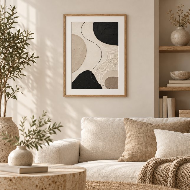 Still Trace | Minimal Abstract Plaster Art Print (Creator Uploaded)