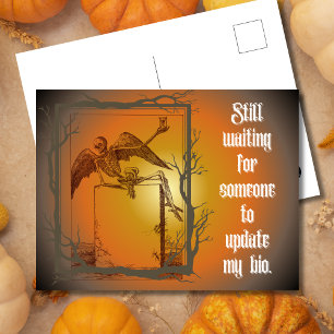 Still Waiting for Someone to Update My Bio Holiday Postcard