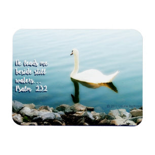 Still Waters Scripture Inspiration Photo Magnet