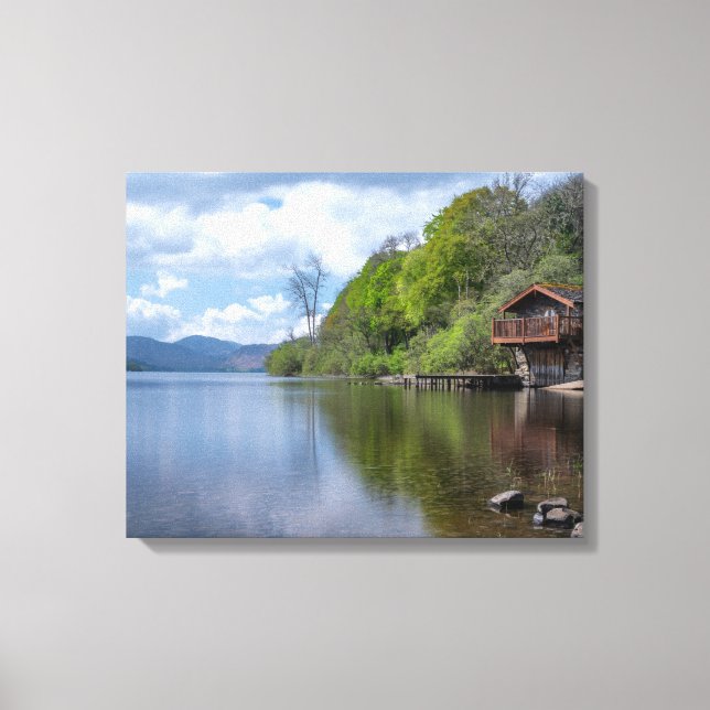Still Waters: The Boathouse Cumbria Canvas Print (Front)