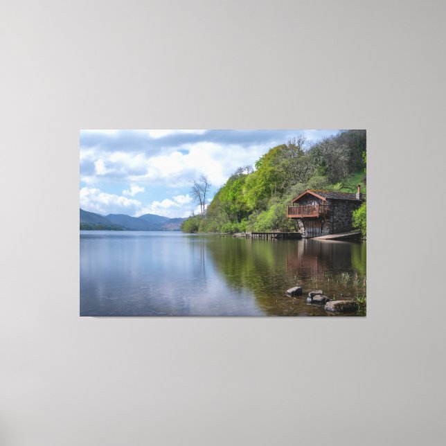 Still Waters: The Boathouse Cumbria Canvas Print (Front)