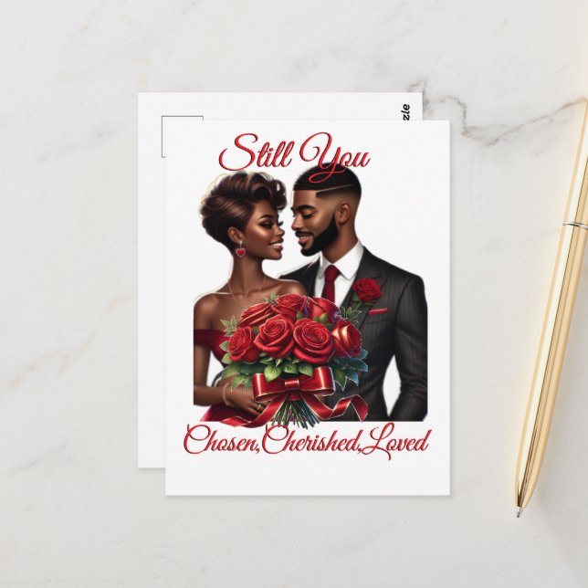 Still You Chosen, Cherished, Folded Greeting Card (Front/Back In Situ)