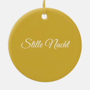 Stille Nacht gold Ceramic Tree Decoration