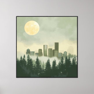 Stillness Above the Sleeping City Canvas Print