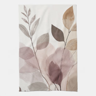 Stillness in Motion Warm Minimalist Design Tea Towel