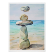 Stillness in Motion – Zen Beach Stones