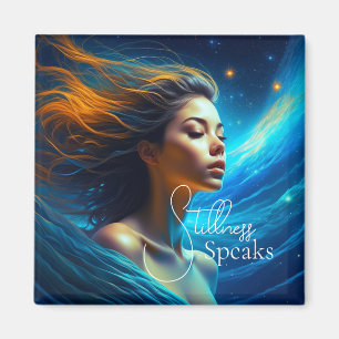 Stillness Speaks   Meditation Celestial Art Magnet