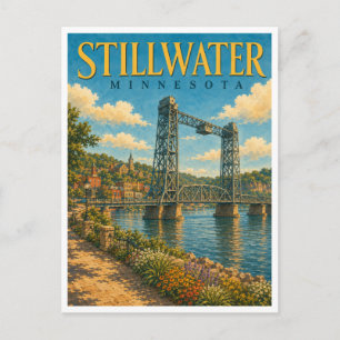 Stillwater Minnesota Lift Bridge GeoSaga Postcard