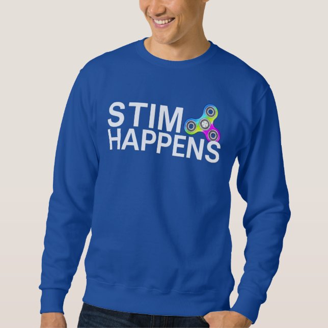 Stim Fidget Spinner Stimming Sweatshirt Gift (Front)