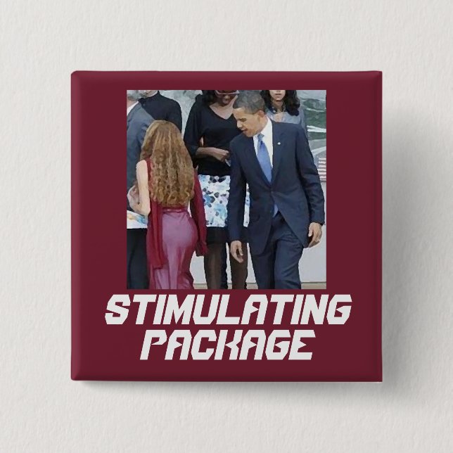 Stimulating Package 15 Cm Square Badge (Front)