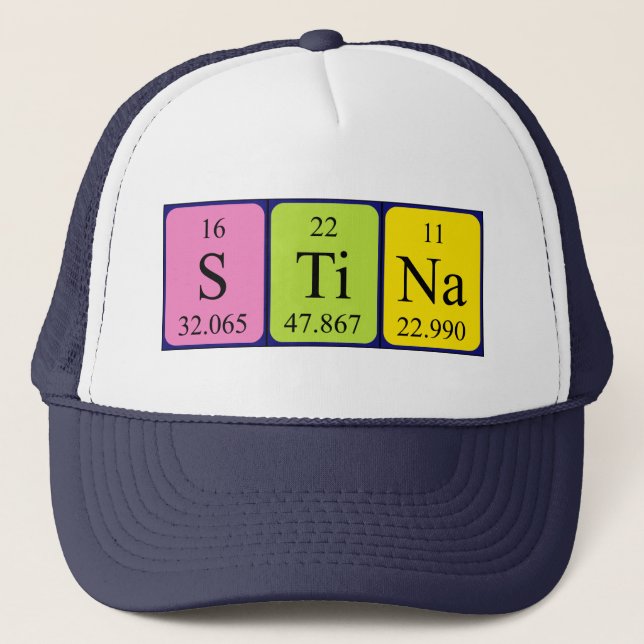 Stina periodic table name hat (Front)