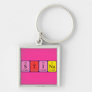 Stina periodic table name keyring