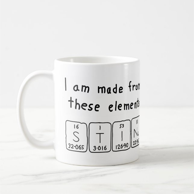 Stina periodic table name mug (Left)