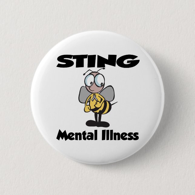 STING Mental Illness 6 Cm Round Badge (Front)