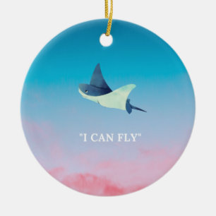 sting ray ceramic tree decoration