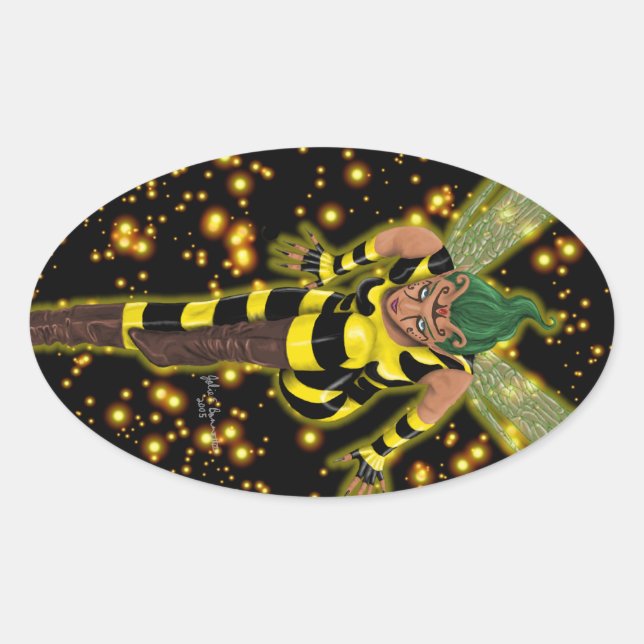 Stinger Oval Sticker (Front)