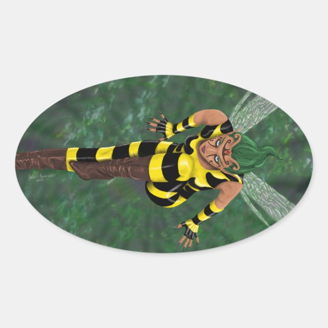 Stinger Oval Sticker (Front)