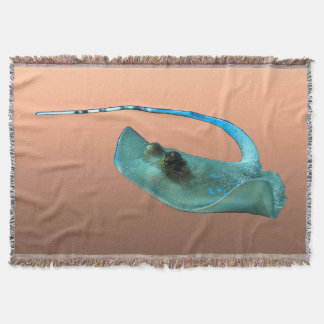 Stingray - Abstract Design - Cut out of a photo |  Throw Blanket