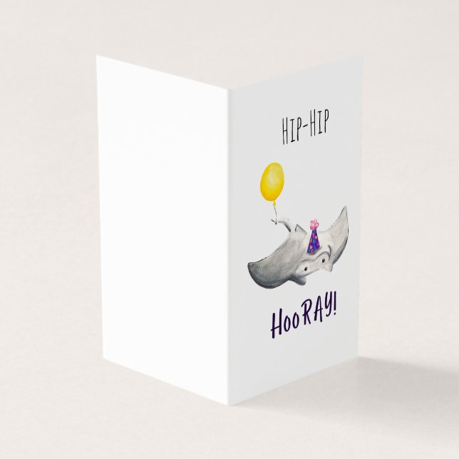 Stingray Birthday Card (Outside)