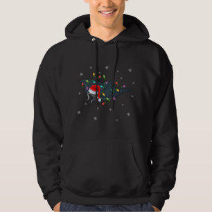 Stingray Fish Xmas Lighting Reindeer Hat Stingray  Hoodie