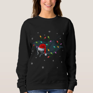 Stingray Fish Xmas Lighting Reindeer Hat Stingray  Sweatshirt
