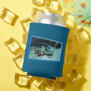 Stingray in motion - Photographic design Can Cooler