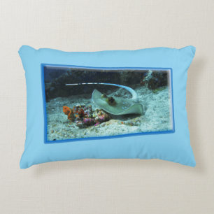 Stingray in motion - Photographic design Decorative Cushion