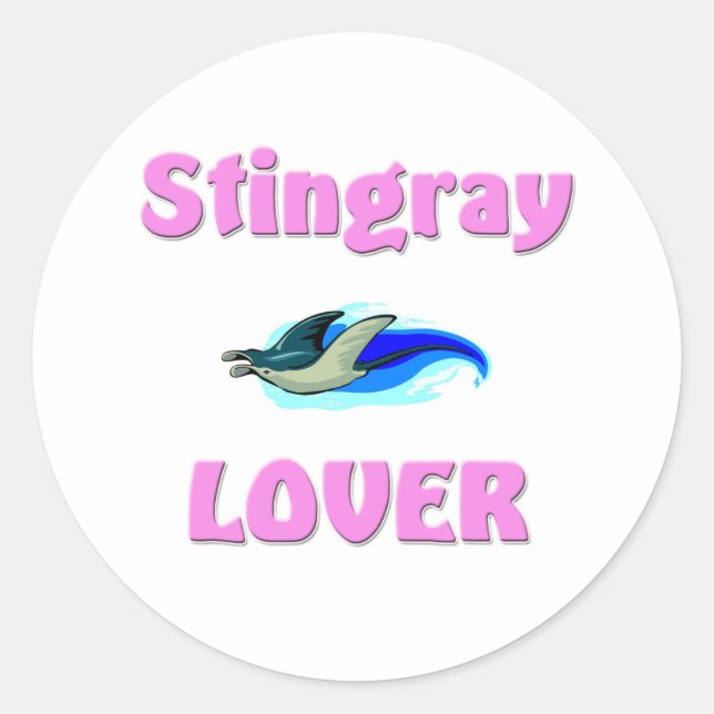 Stingray Lover Classic Round Sticker (Front)
