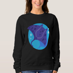 Stingray Manta Ray Retro Vintage Ocean Water Anima Sweatshirt