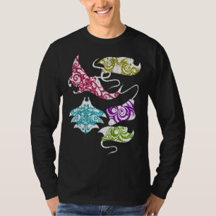 Stingray Ocean Animal Hawaiian Tribal Freediving M T-Shirt