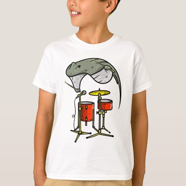 Stingray playing the drums T-Shirt (Front)