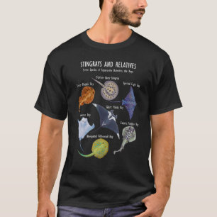 Stingray Species Manta Ray, River Stingray, and Mo T-Shirt