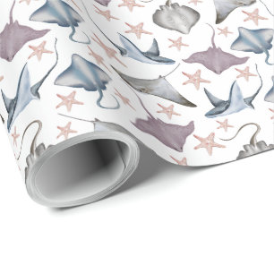 Stingrays and Starfish Wrapping Paper