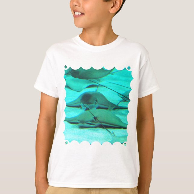 Stingrays on Ocean Floor Youth T-Shirt (Front)